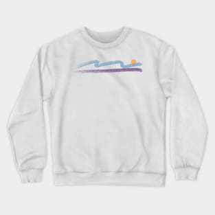 Retro Summer Sunset Waves Crewneck Sweatshirt